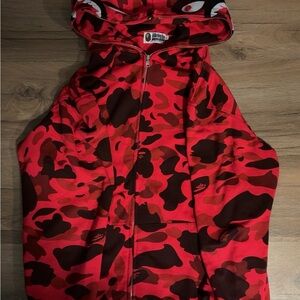 BAPE red camo hoodie